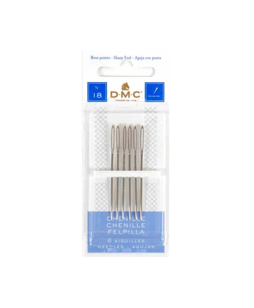 Chenille needles for ribbon embroidery No. 18, 6 pcs DMC (1768/2) Chenille needles for ribbon embroidery No. 18, 6 pcs DMC (1768/2)