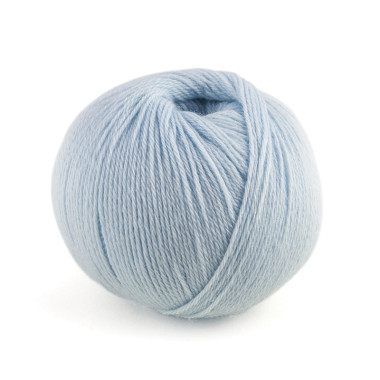 Merino wool yarn 100% Baby DMC, white and blue (071)
