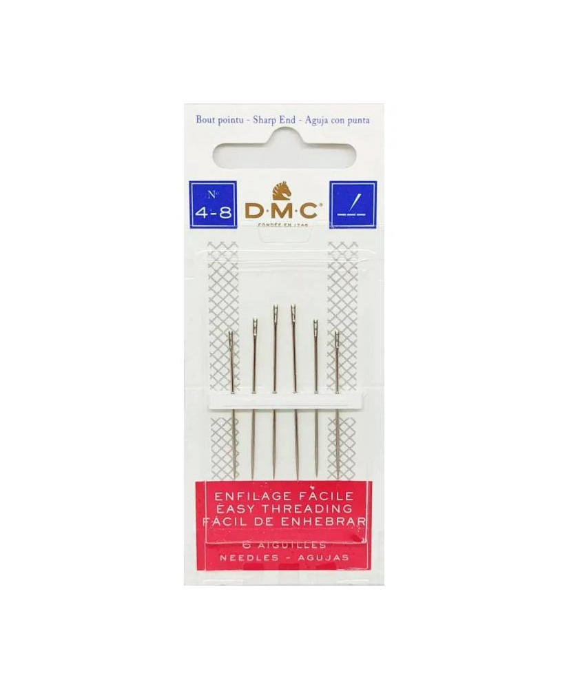 Sewing needles for the visually impaired №4-80, 6 pcs DMC (1770/4) Sewing needles for the visually impaired №4-80, 6 pcs DMC (1770/4)