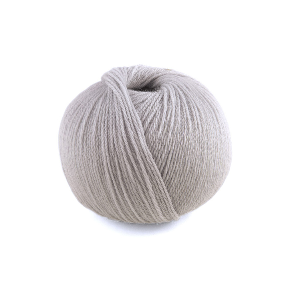 Merino wool yarn 100% Baby DMC, white-gray (121)