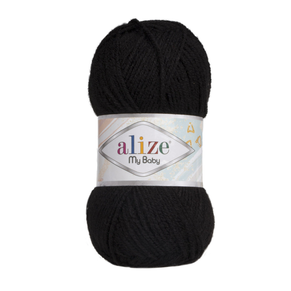 Пряжа Alize My Baby чорний (60) Пряжа Alize My Baby чорний (60)