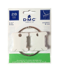Plastic spools with ring, 28 pcs DMC (6105/12)