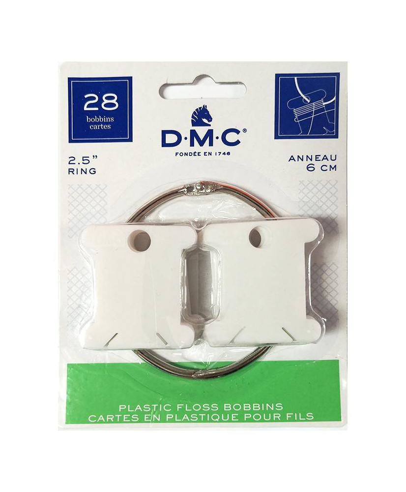 Plastic spools with ring, 28 pcs DMC (6105/12) Plastic spools with ring, 28 pcs DMC (6105/12)