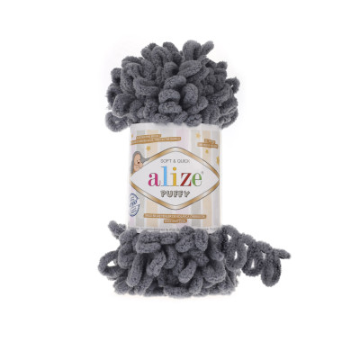 Пряжа Alize Puffy сірий (87)