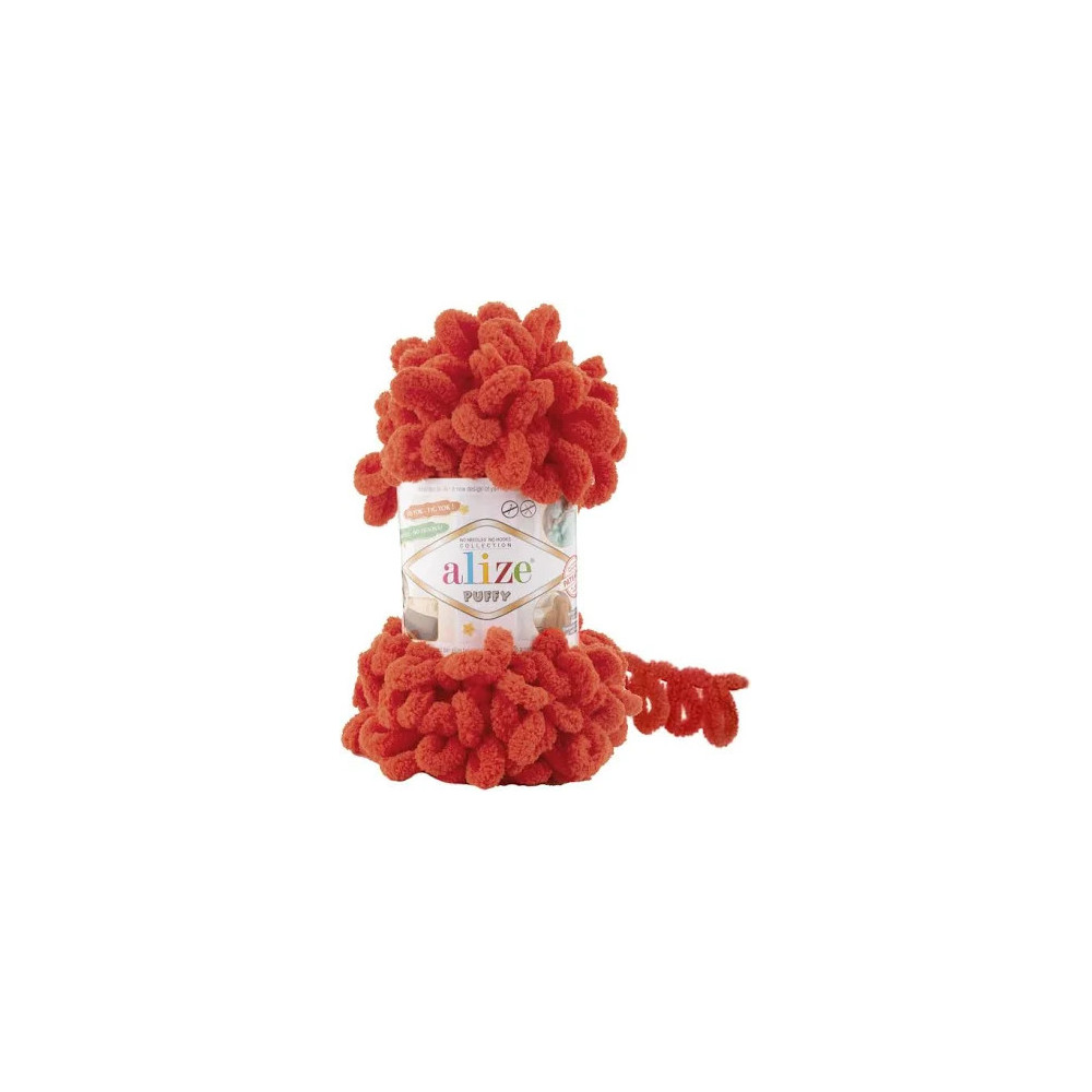 Пряжа Alize Puffy томат (767)