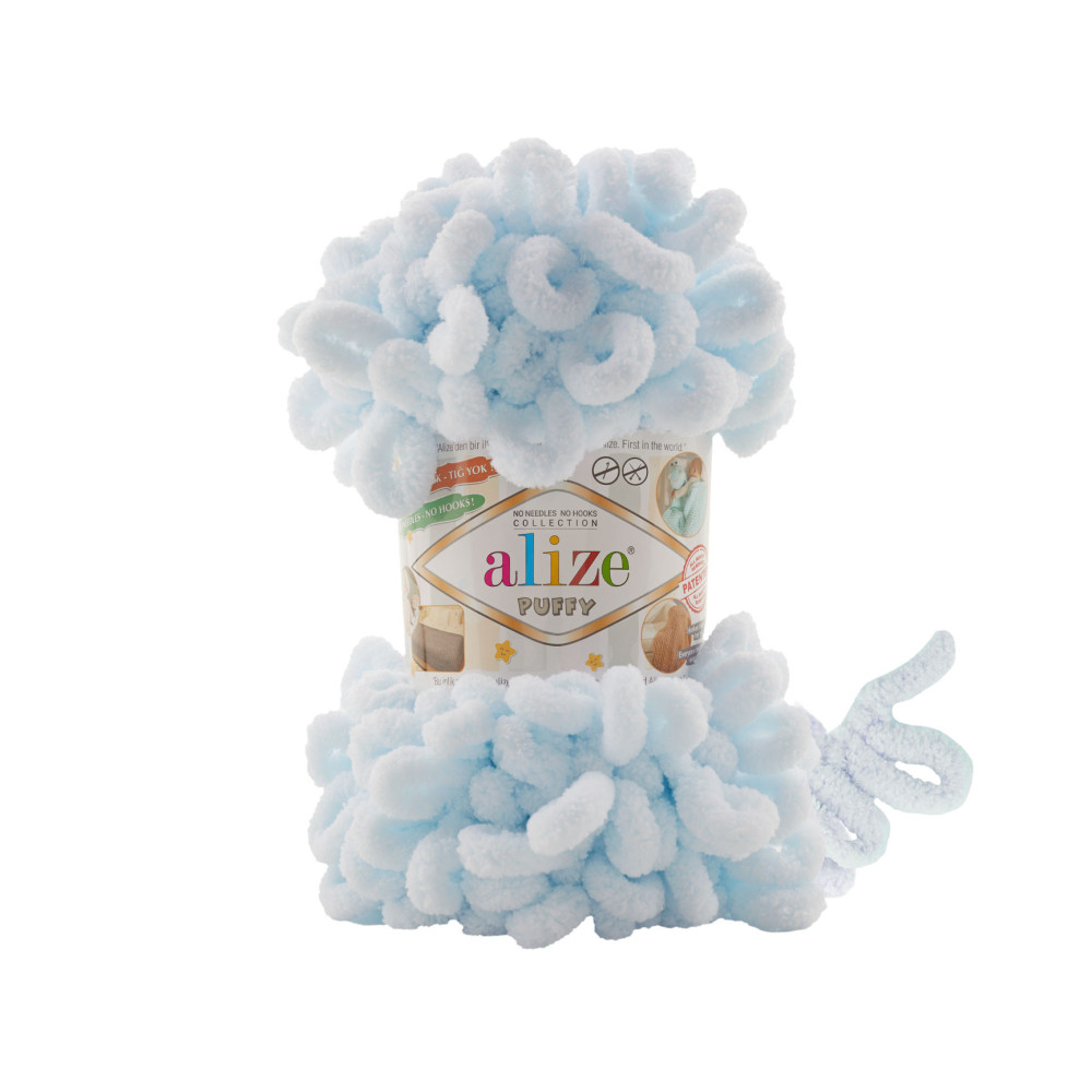 Пряжа Alize Puffy блакитний серпанок (730) Пряжа Alize Puffy блакитний серпанок (730)
