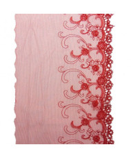 Lace non-elastic, red, width 17 cm - 1 meter