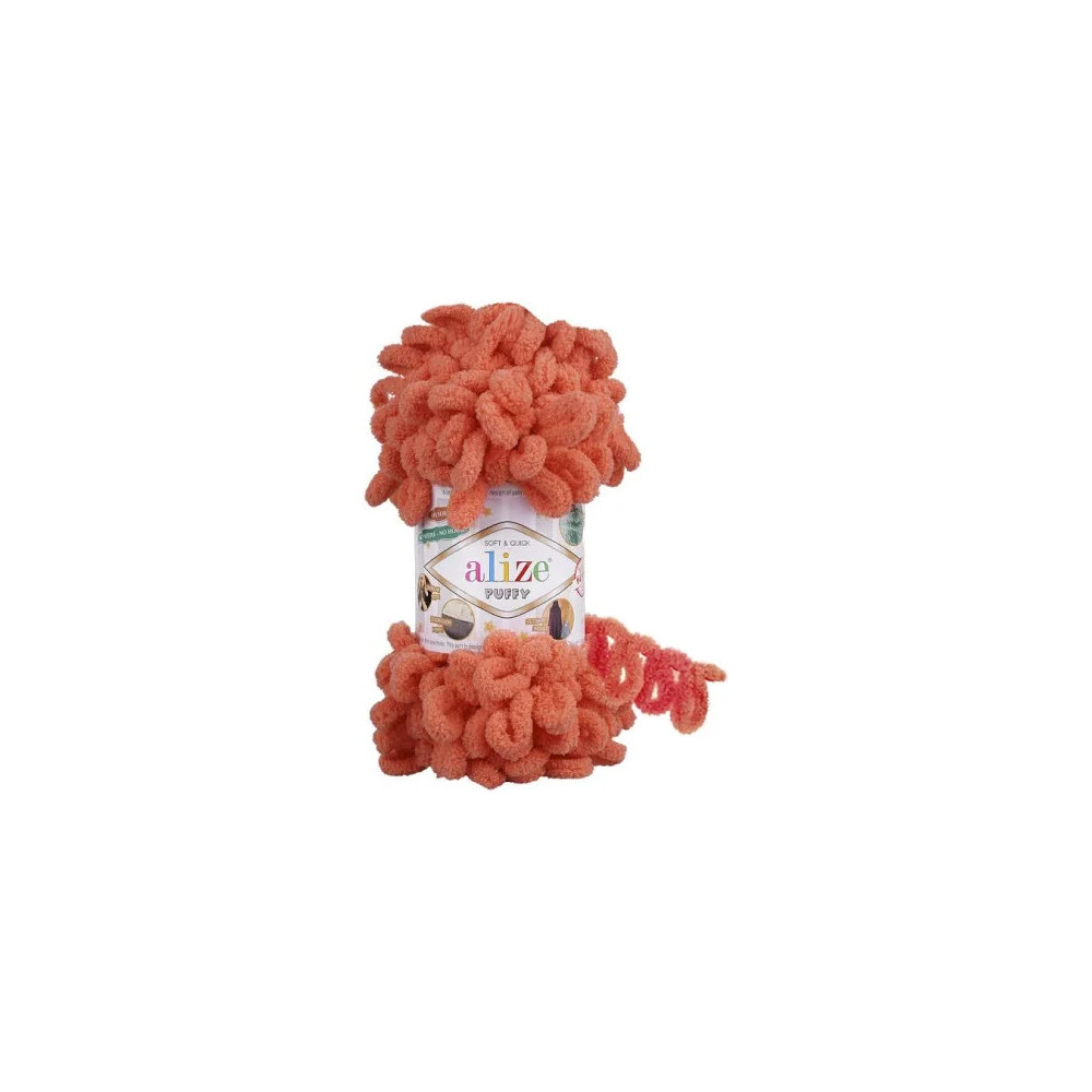 Пряжа Alize Puffy коралловый (619) Пряжа Alize Puffy коралловый (619)