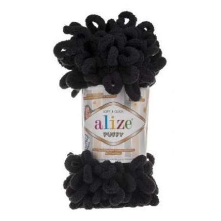 Пряжа Alize Puffy чорний (60)