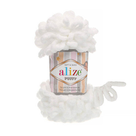 Yarn Alize Puffy white (55)