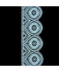Lace non-elastic, soft turquoise, width 7 cm - 1 meter