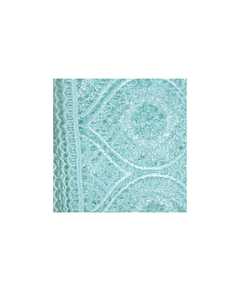 Lace non-elastic, soft turquoise, width 7 cm - 1 meter
