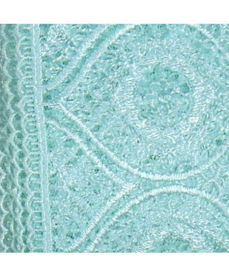 Lace non-elastic, soft turquoise, width 7 cm - 1 meter