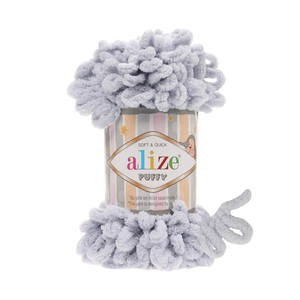 Yarn Alize Puffy light gray (416) Yarn Alize Puffy light gray (416)