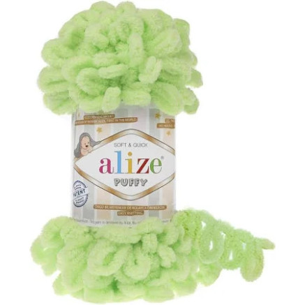 Yarn Alize Puffy bright green (41)