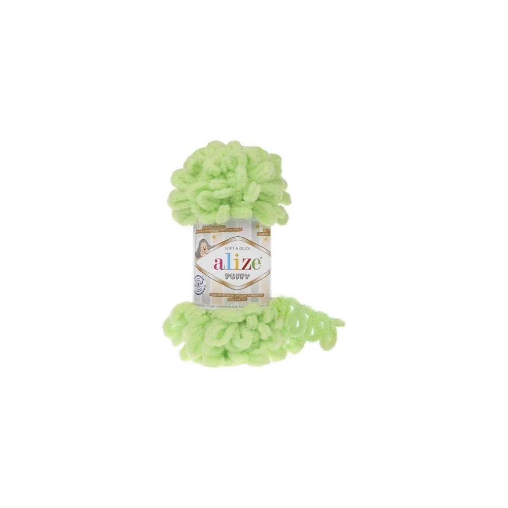 Yarn Alize Puffy bright green (41) Yarn Alize Puffy bright green (41)