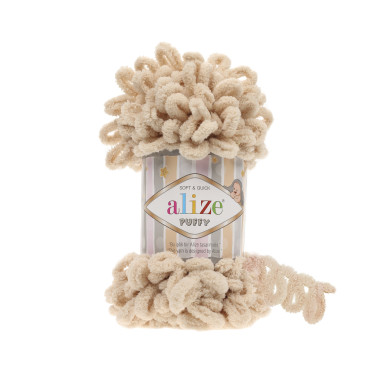 Пряжа Alize Puffy бежевый (310)