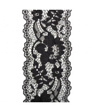 Lace non-elastic, black, width 11 cm - 1 meter