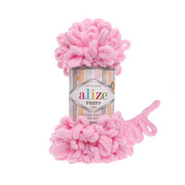 Пряжа Alize Puffy рожевий (185)