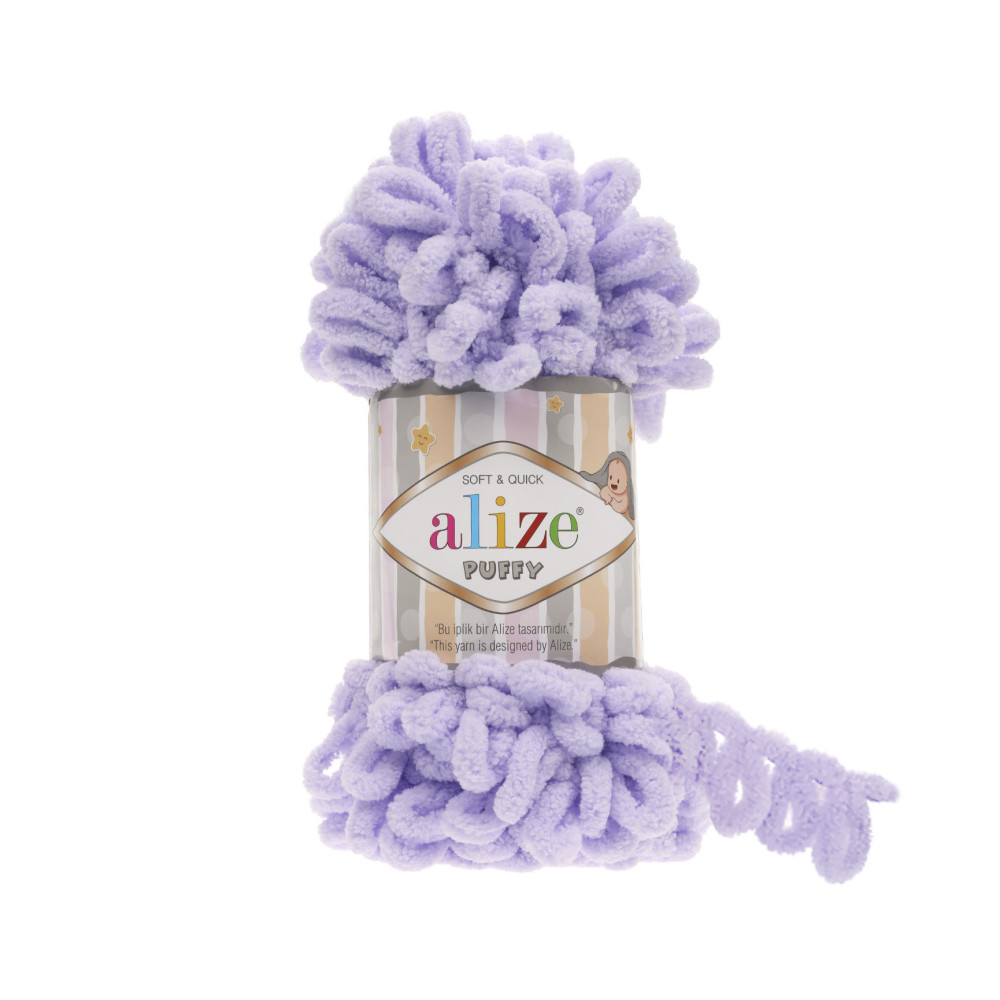 Пряжа Alize Puffy светлая сирень (146) Пряжа Alize Puffy светлая сирень (146)