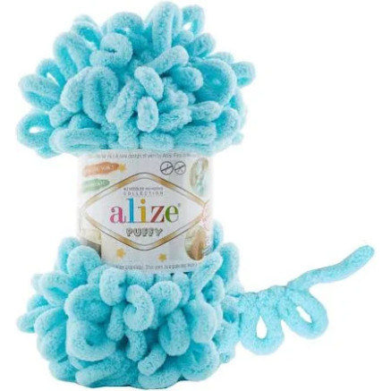 Yarn Alize Puffy blue lagoon (128)