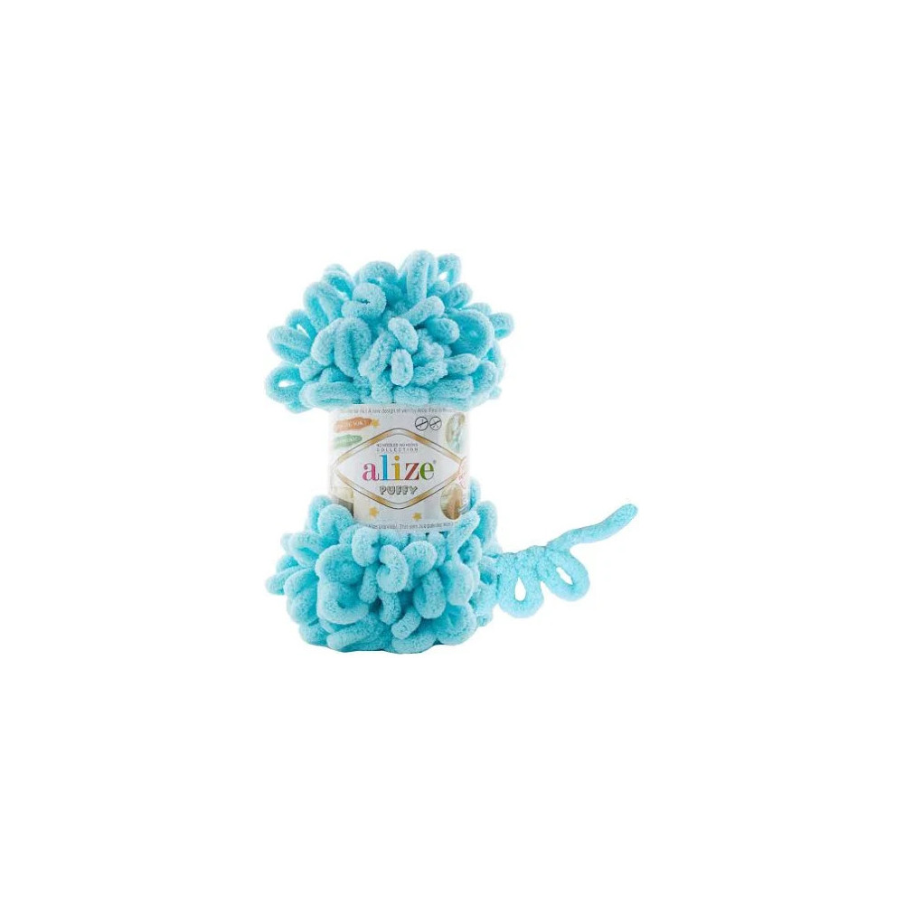 Yarn Alize Puffy blue lagoon (128) Yarn Alize Puffy blue lagoon (128)