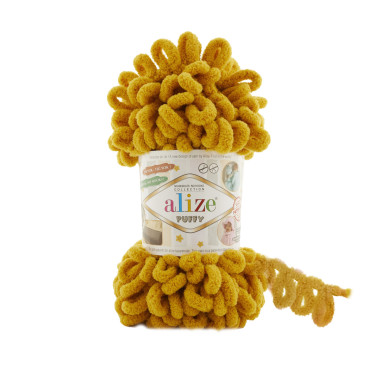 Пряжа Alize Puffy охра (02)