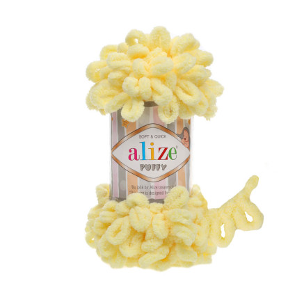 Yarn Alize Puffy soft yellow (13)