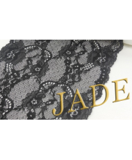 Elastic lace, black, width 17 cm - 1 meter (1005-11)