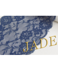 Elastic lace, denim, width 17 cm (1036-10)