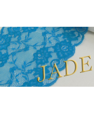 Elastic lace, bright blue, width 17 cm - 1 meter (1005-11)