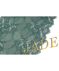 Elastic lace, green, width 17 cm (1042-10)