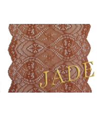 Elastic lace, terracotta, width 17 cm – cut 97 cm (1118-1314)