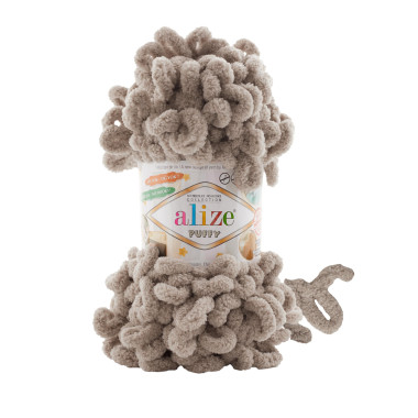 Пряжа Alize Puffy темный тауп (72)
