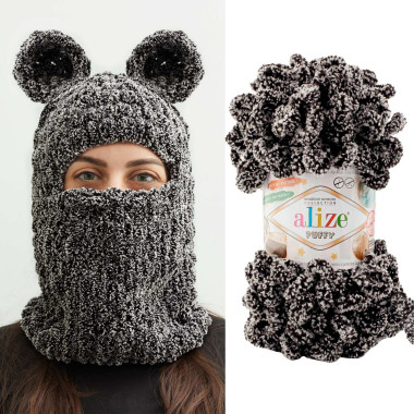 Пряжа Alize Puffy панда (799)