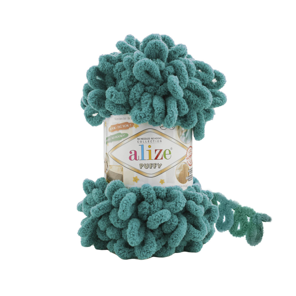 Yarn Alize Puffy emerald (847) Yarn Alize Puffy emerald (847)