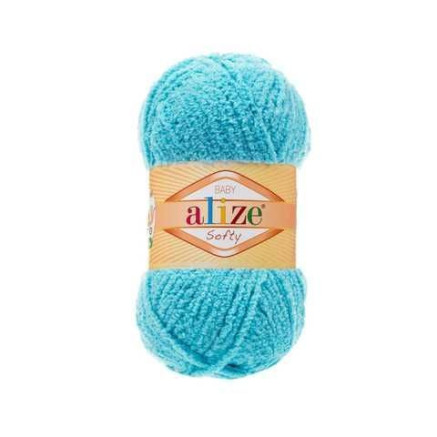 Пряжа Alize Softy бірюза (128)