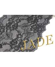 Elastic lace, black, width 17 cm (1212-16)
