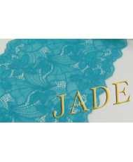 Elastic lace, turquoise, width 17 cm (1225-16)