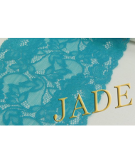 Elastic lace, turquoise, width 17 cm (1227-16)