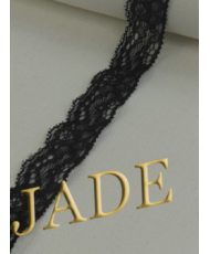 Elastic lace, black, width 2.2 cm (2055-10)