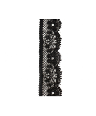 Elastic lace, black, width 2.3 cm (2084-1617)