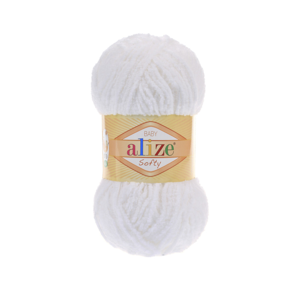 Пряжа Alize Softy білий (55) Пряжа Alize Softy білий (55)