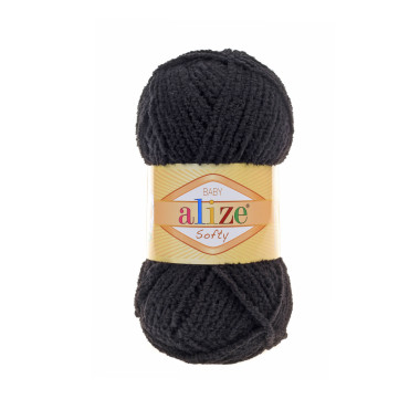 Пряжа Alize Softy чорний (60)