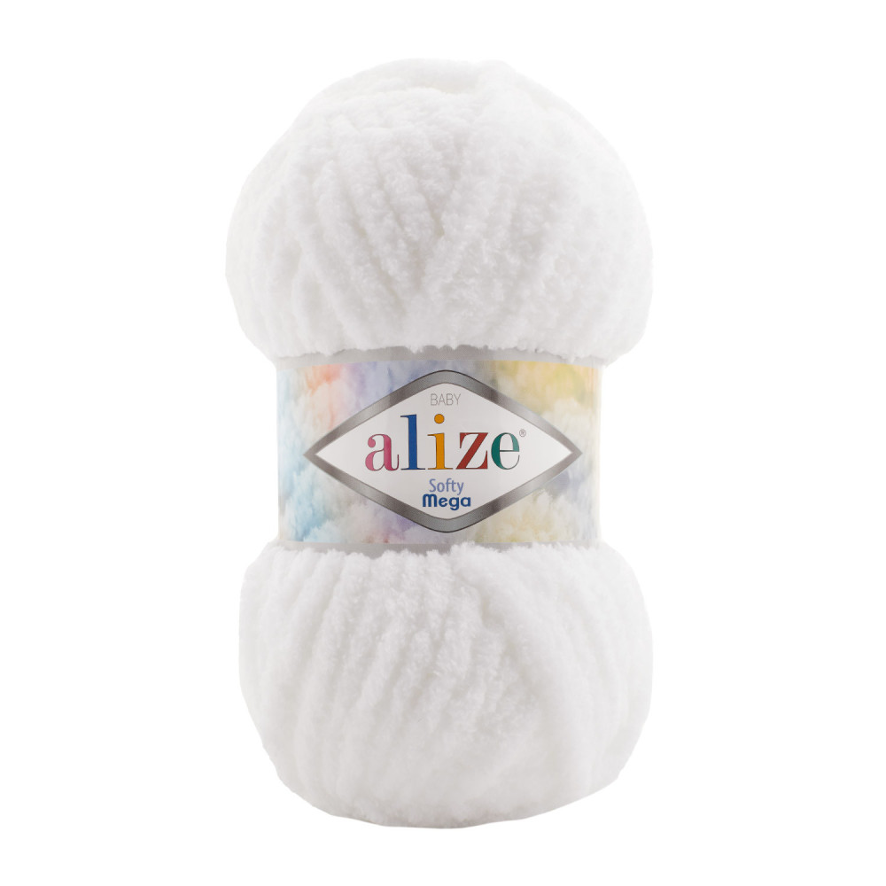 Yarn Alize Softy Mega white (55) Yarn Alize Softy Mega white (55)