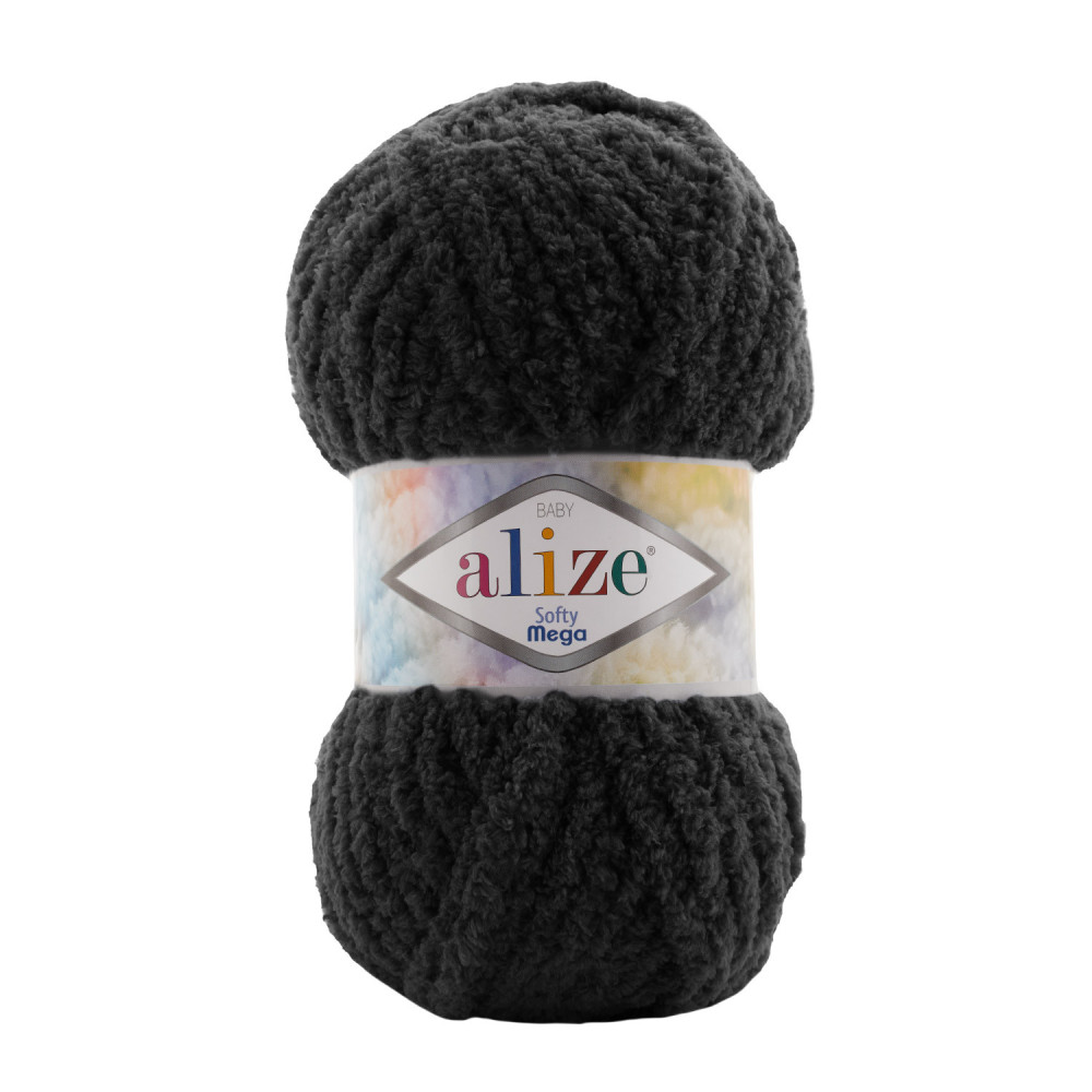 Пряжа Alize Softy Mega черный (60) Пряжа Alize Softy Mega черный (60)