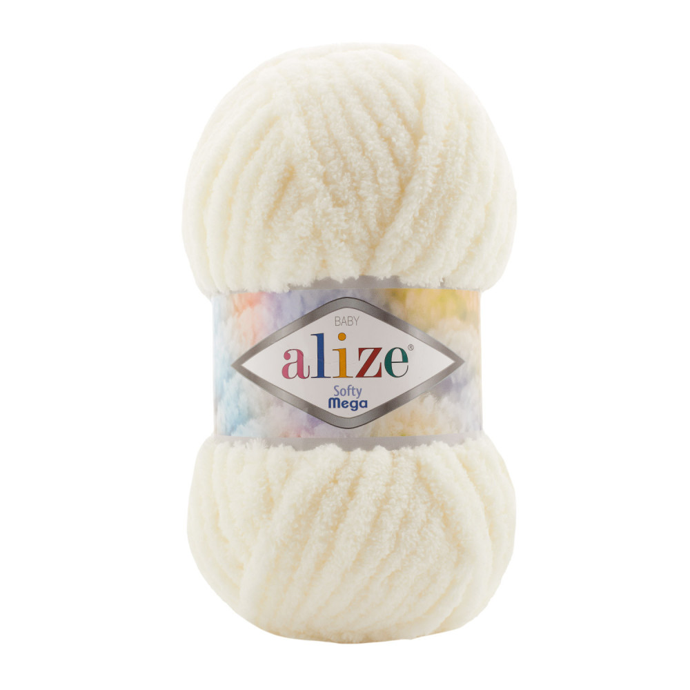 Пряжа Alize Softy Mega молочный (62) Пряжа Alize Softy Mega молочный (62)