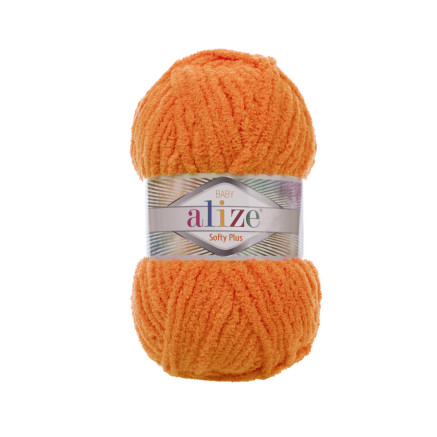 Пряжа Alize Softy Plus яскраво-оранжевий (06)