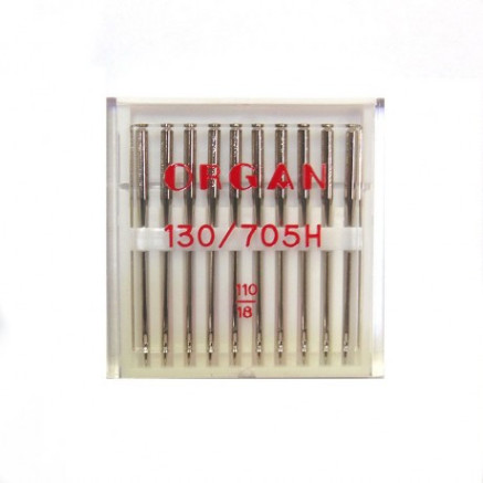 Needles for sewing machines ORGAN 130/705H universal, No. 110, 10 pcs