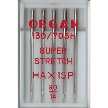 Sewing machine needles Organ Super Stretch, No. 90 5 pcs.